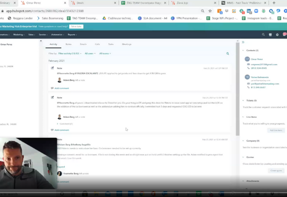 Creating A Contact and adding them to Deals