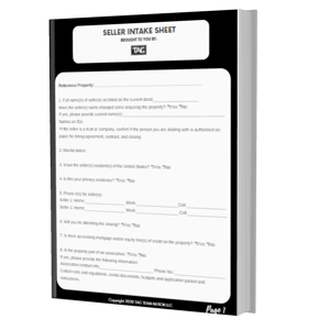 Seller Intake