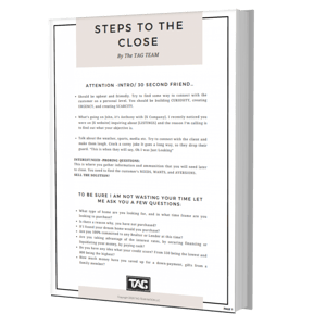 Steps To The Close