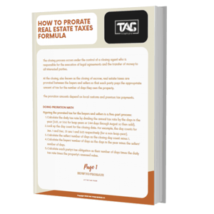 How To Prorate Real Estate Taxes?